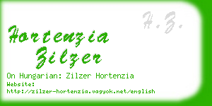 hortenzia zilzer business card